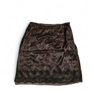 Express Black Satin Pencil Skirt
